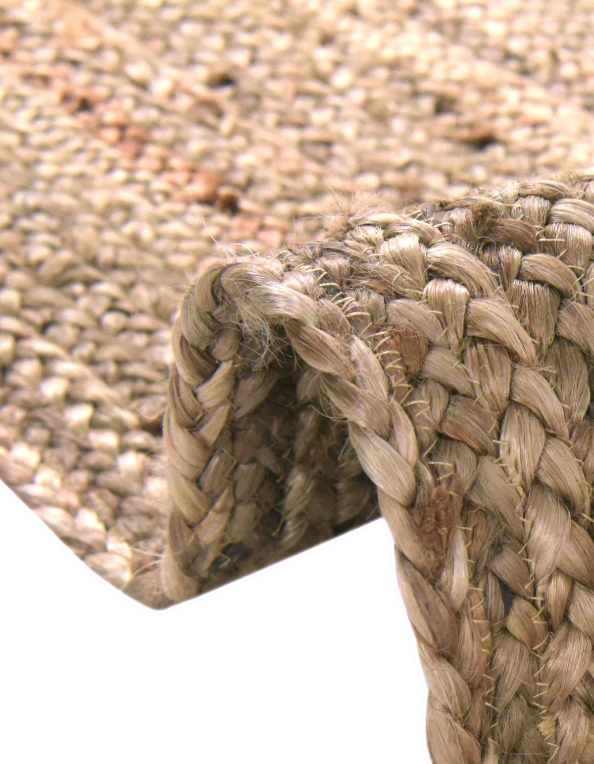 Rund Teppich Braided Jute in Natürlich von Hadorn™ - Lifestyle Image