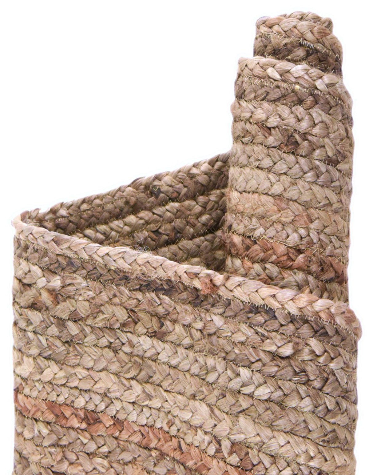Rund Teppich Braided Jute in Natürlich von Hadorn™ - Lifestyle Image