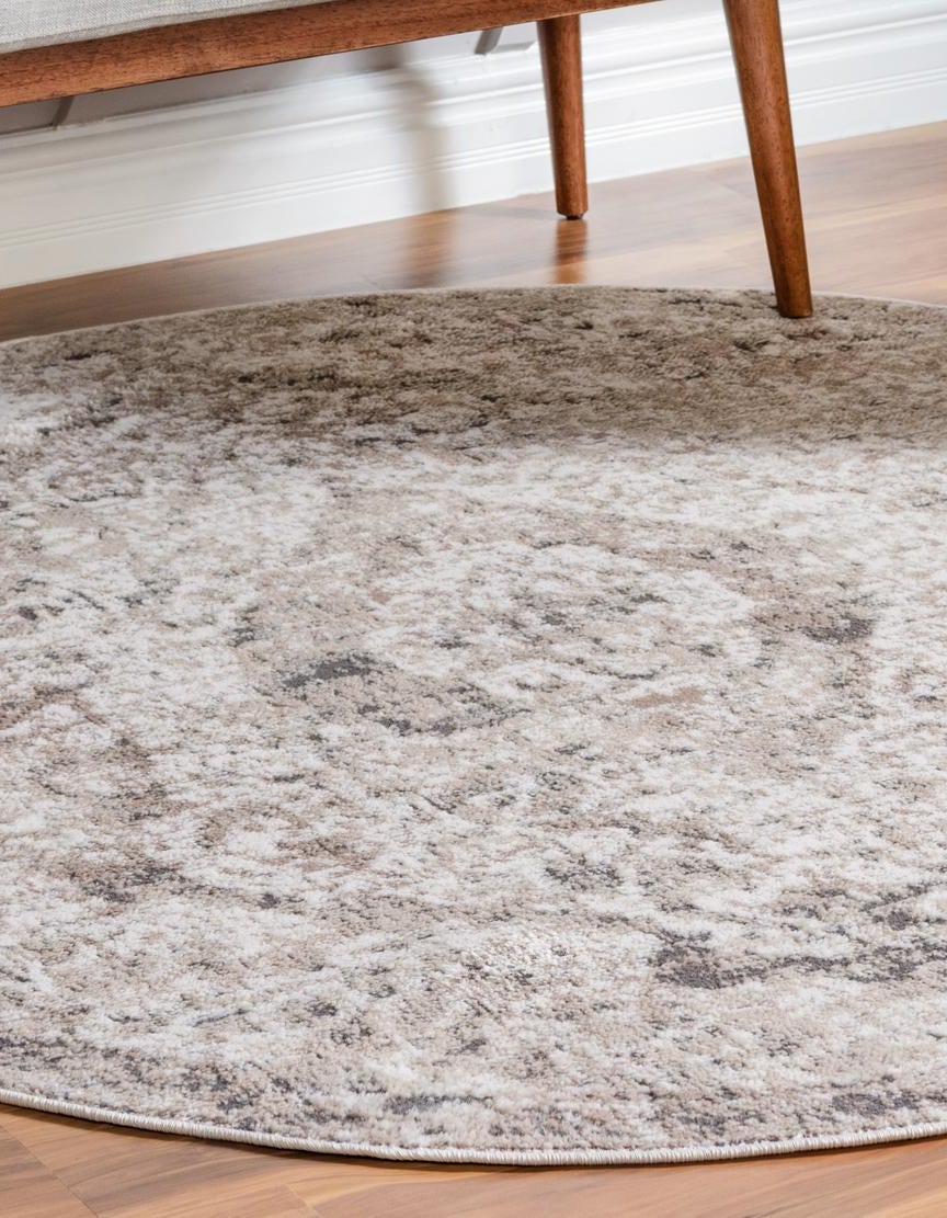 Rund Teppich Oregon in Beige von Hadorn™ - Lifestyle Image