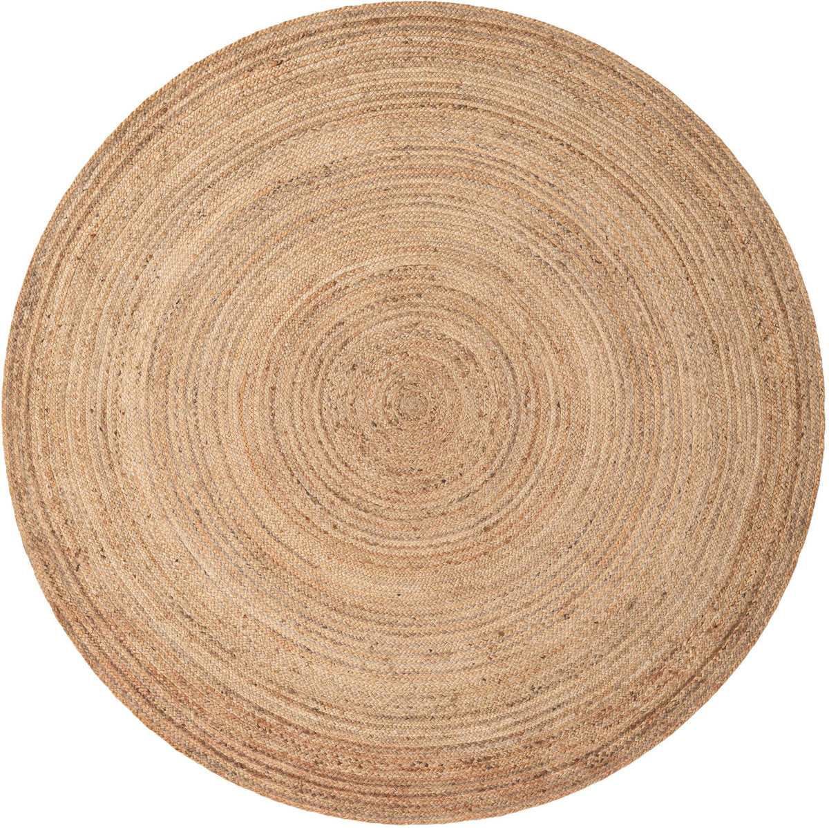Rund Teppich Braided Jute in Natürlich von Hadorn™ - Lifestyle Image