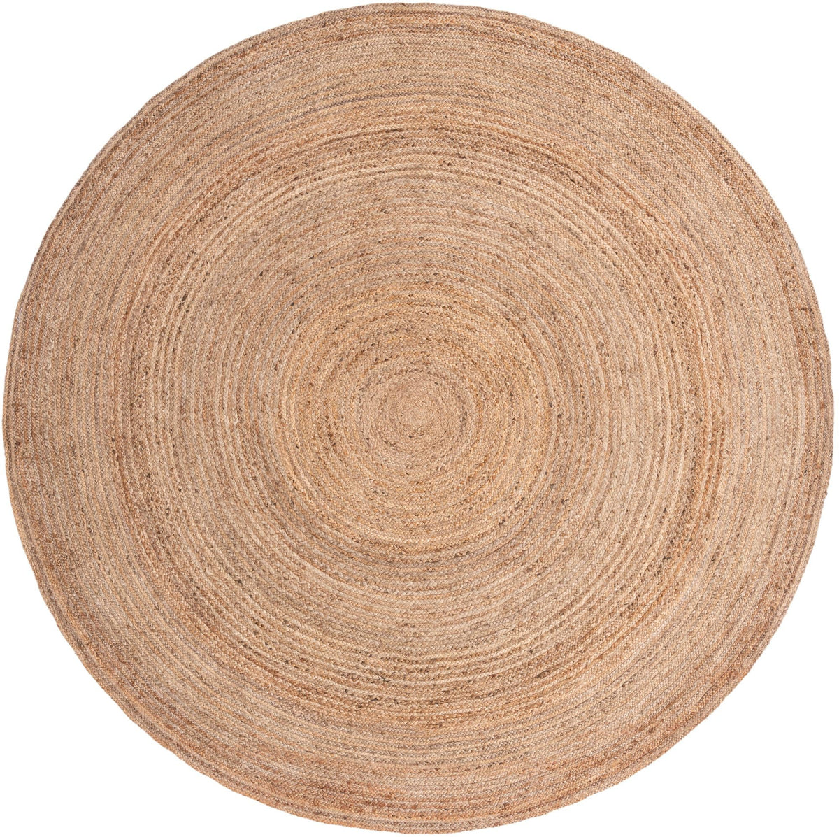 Rund Handgeflochten Teppich Braided Jute in Natürlich von Hadorn™ - Lifestyle Image