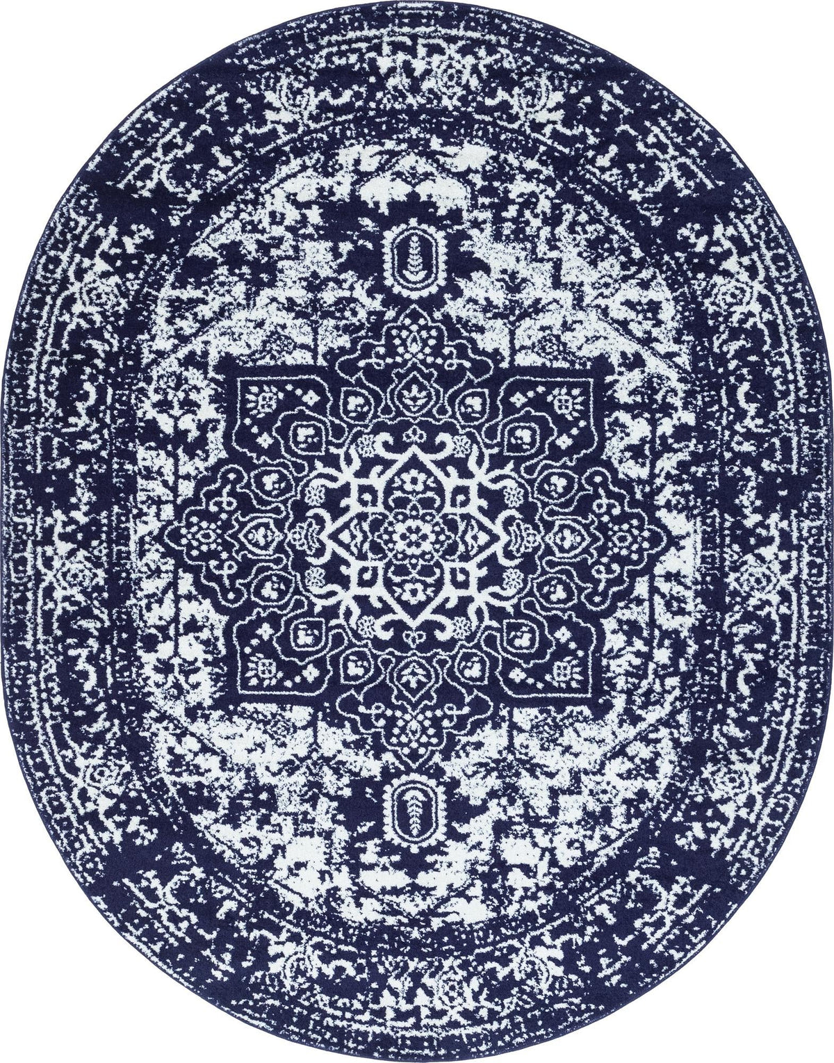 Oval Teppich Arlington in Marineblau von Hadorn™ - Lifestyle Image