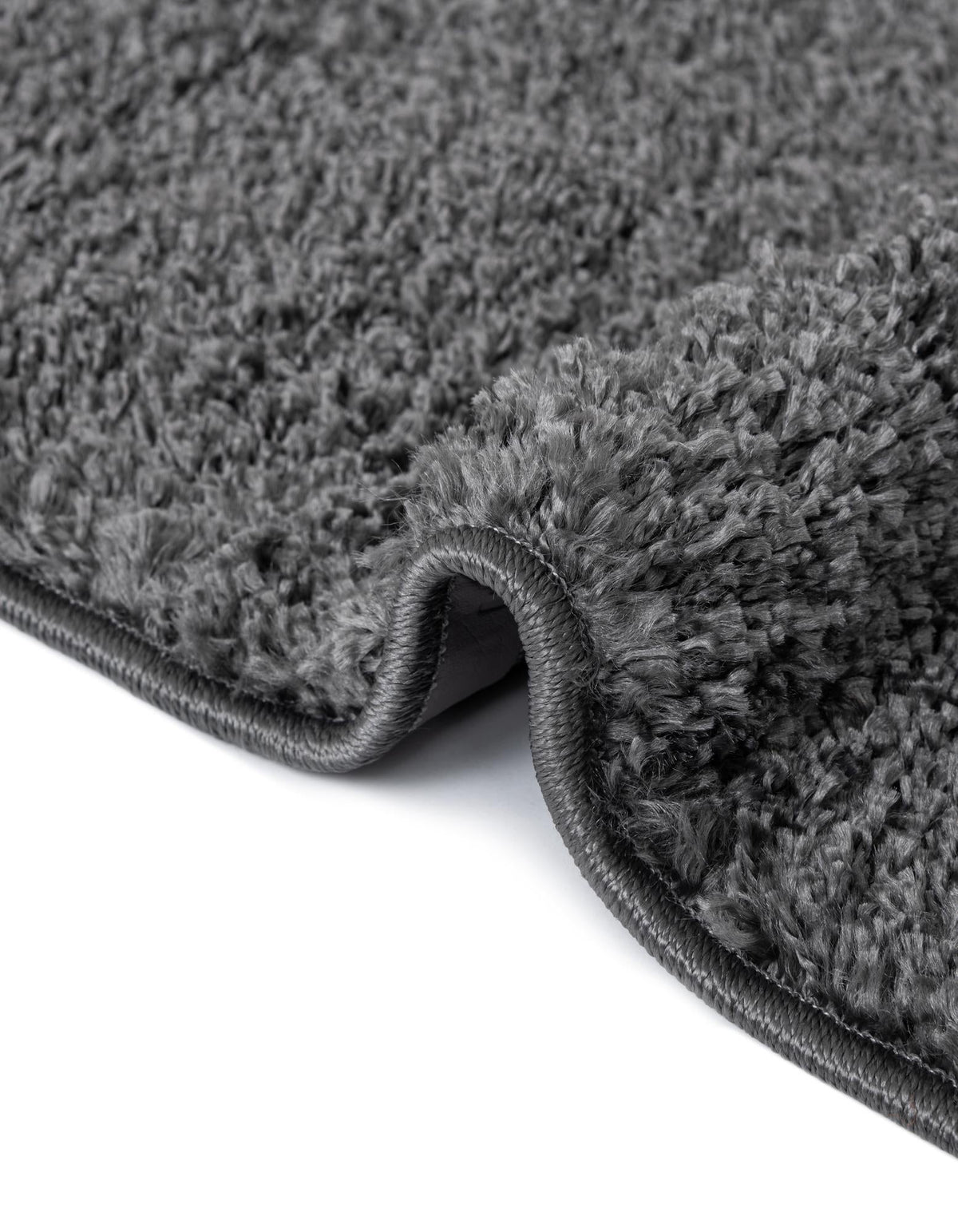 Rund Hochflorteppich Soft Solid Shag in Rauchgrau von Hadorn™ - Lifestyle Image