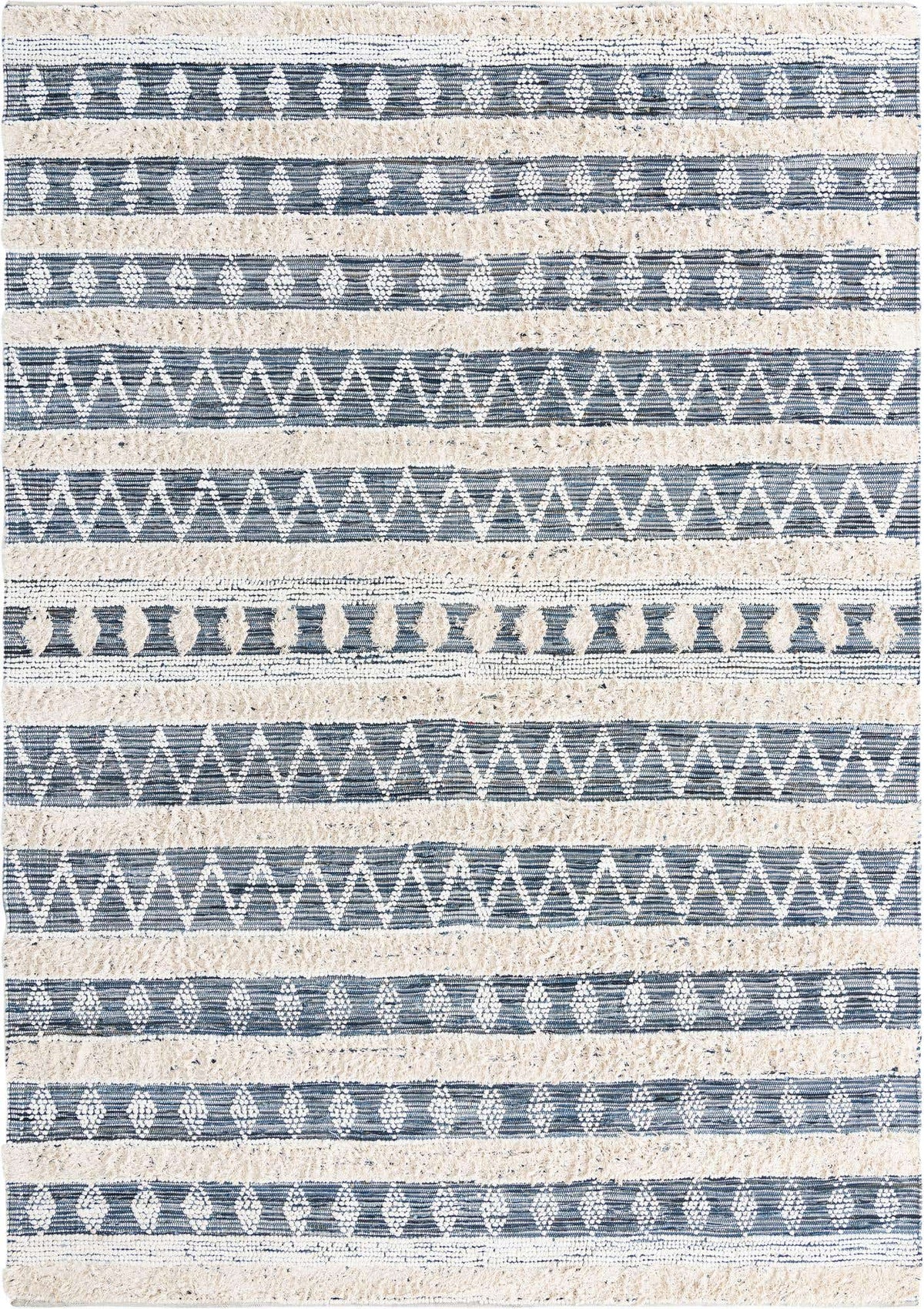 Rechteck Handgeflochten Teppich Cotton Chindi in Elfenbein von Hadorn™ - Lifestyle Image