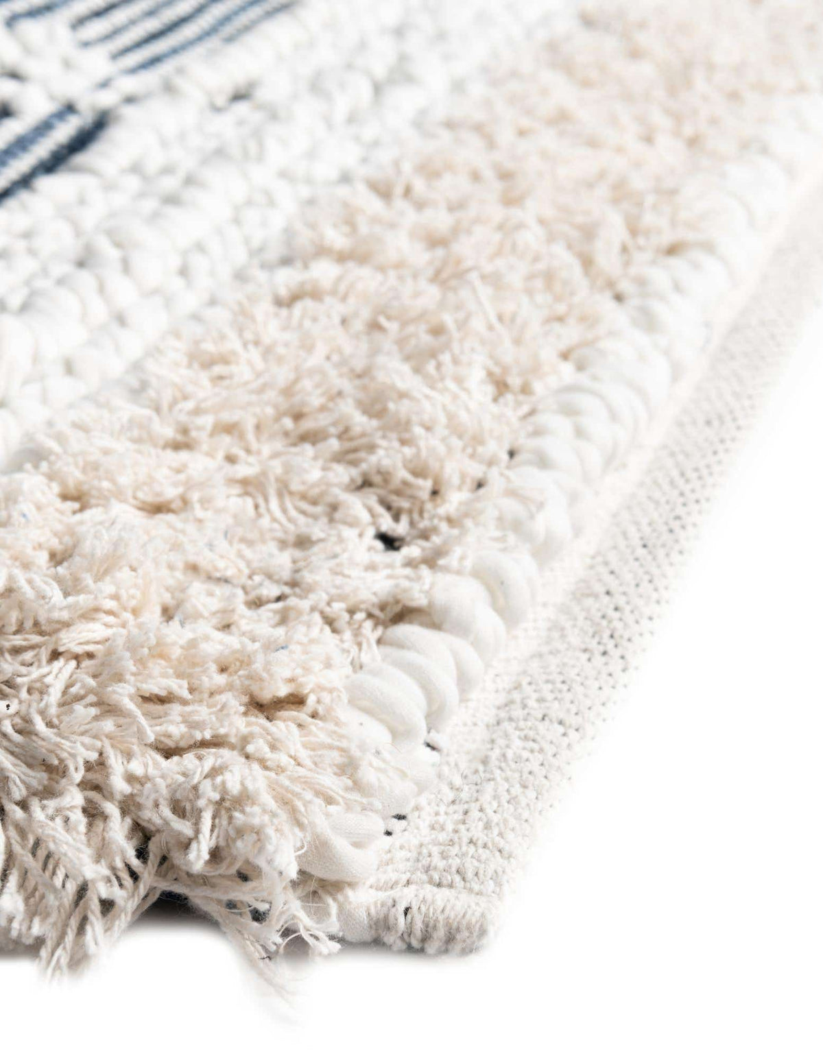 Rechteck Handgeflochten Teppich Cotton Chindi in Elfenbein von Hadorn™ - Lifestyle Image