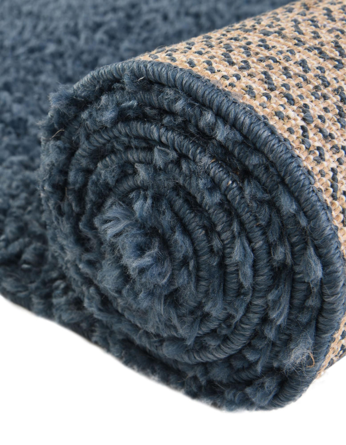 Quadratisch Hochflorteppich Zermatt Shag in Blau von Hadorn™ - Lifestyle Image