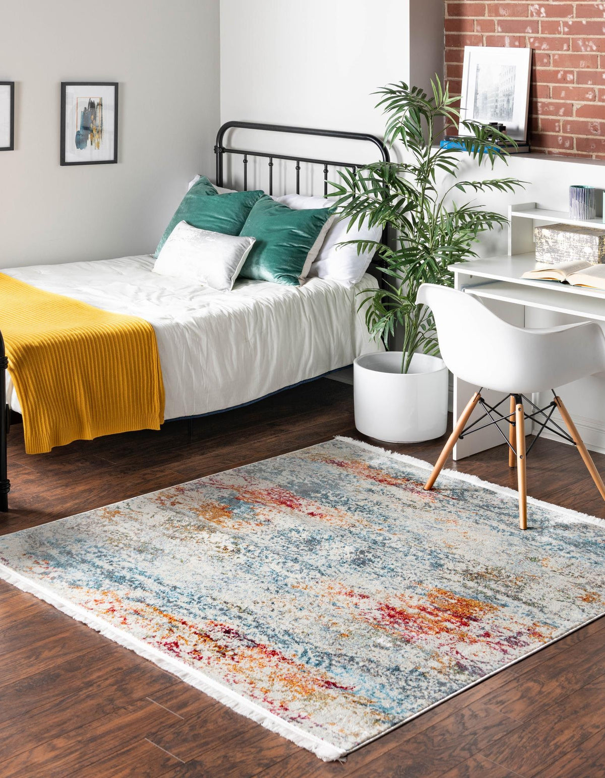 Quadratisch Teppich Havana in Creme von Hadorn™ - Lifestyle Image