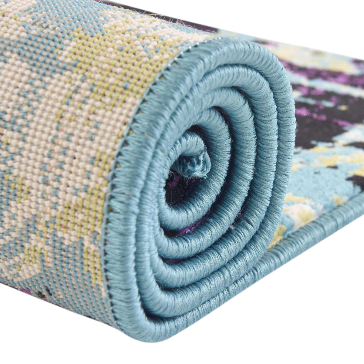 Rund Teppich Istanbul in Blau von Hadorn™ - Lifestyle Image
