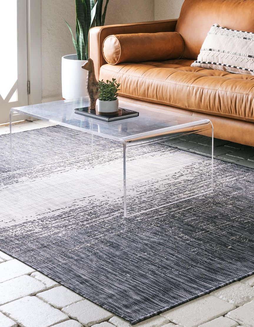 Rechteck Outdoor Teppich Outdoor Modern in Anthrazit von Hadorn™ - Lifestyle Image