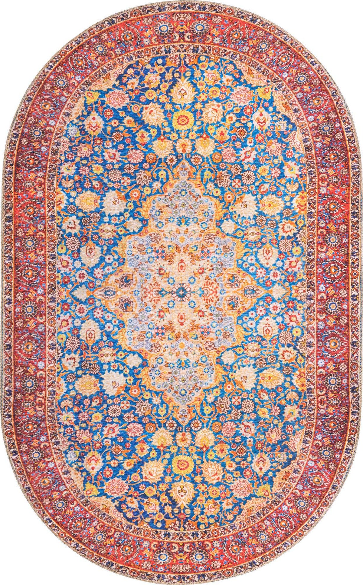 Oval Teppich Timeless in Marineblau von Hadorn™ - Lifestyle Image