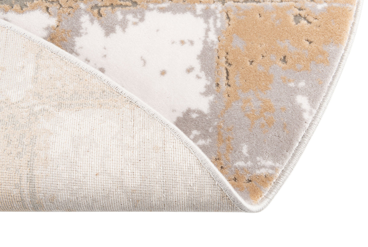 Rund Teppich Davos Cube in Beige von Hadorn™ - Lifestyle Image