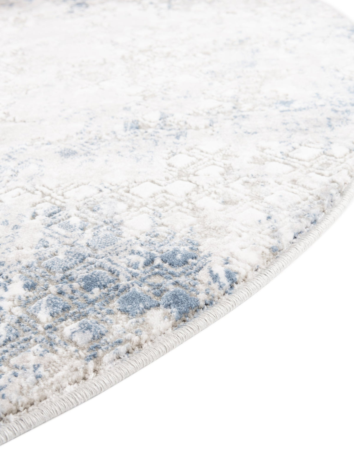 Rund Teppich Davos Magic in Blau von Hadorn™ - Lifestyle Image