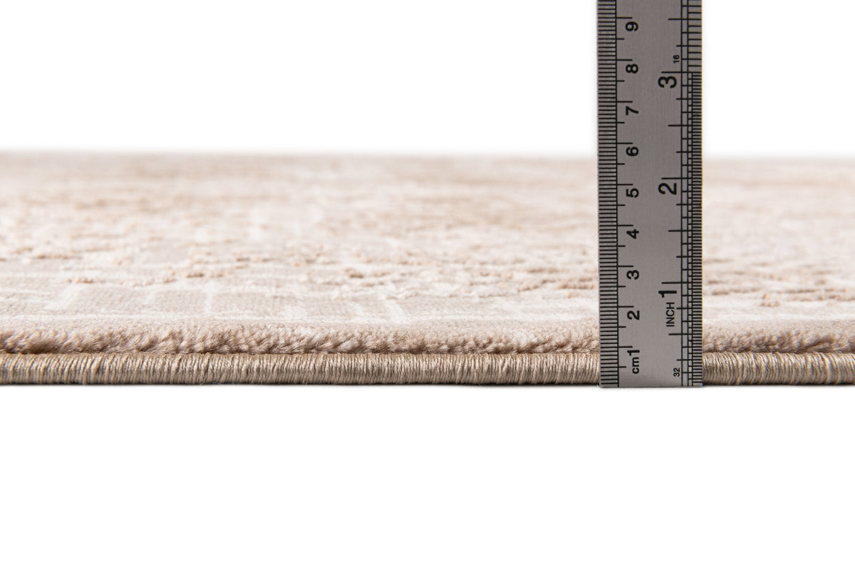Rund Teppich Bern Shimmer in Beige von Hadorn™ - Lifestyle Image