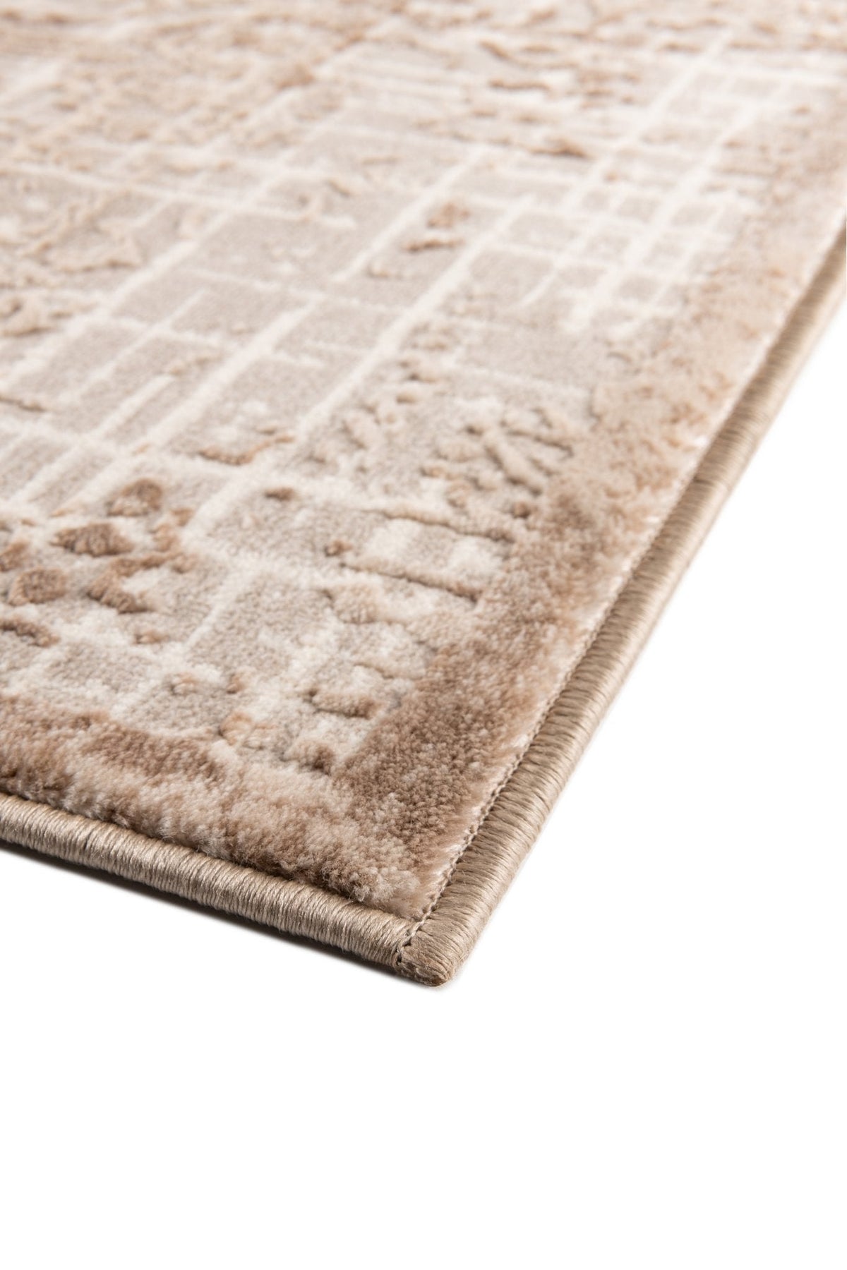 Quadratisch Teppich Bern Shimmer in Beige von Hadorn™ - Lifestyle Image