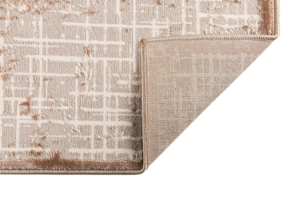 Quadratisch Teppich Bern Shimmer in Beige von Hadorn™ - Lifestyle Image