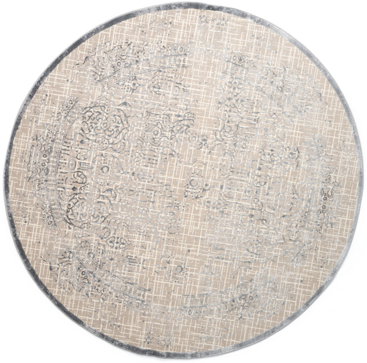 Rund Teppich Bern Shimmer in Creme von Hadorn™ - Lifestyle Image