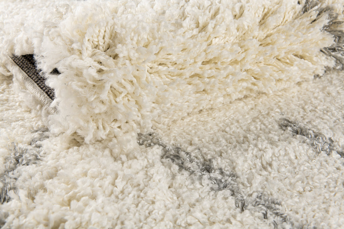 Rund Teppich Lachen Fence in Creme von Hadorn™ - Lifestyle Image