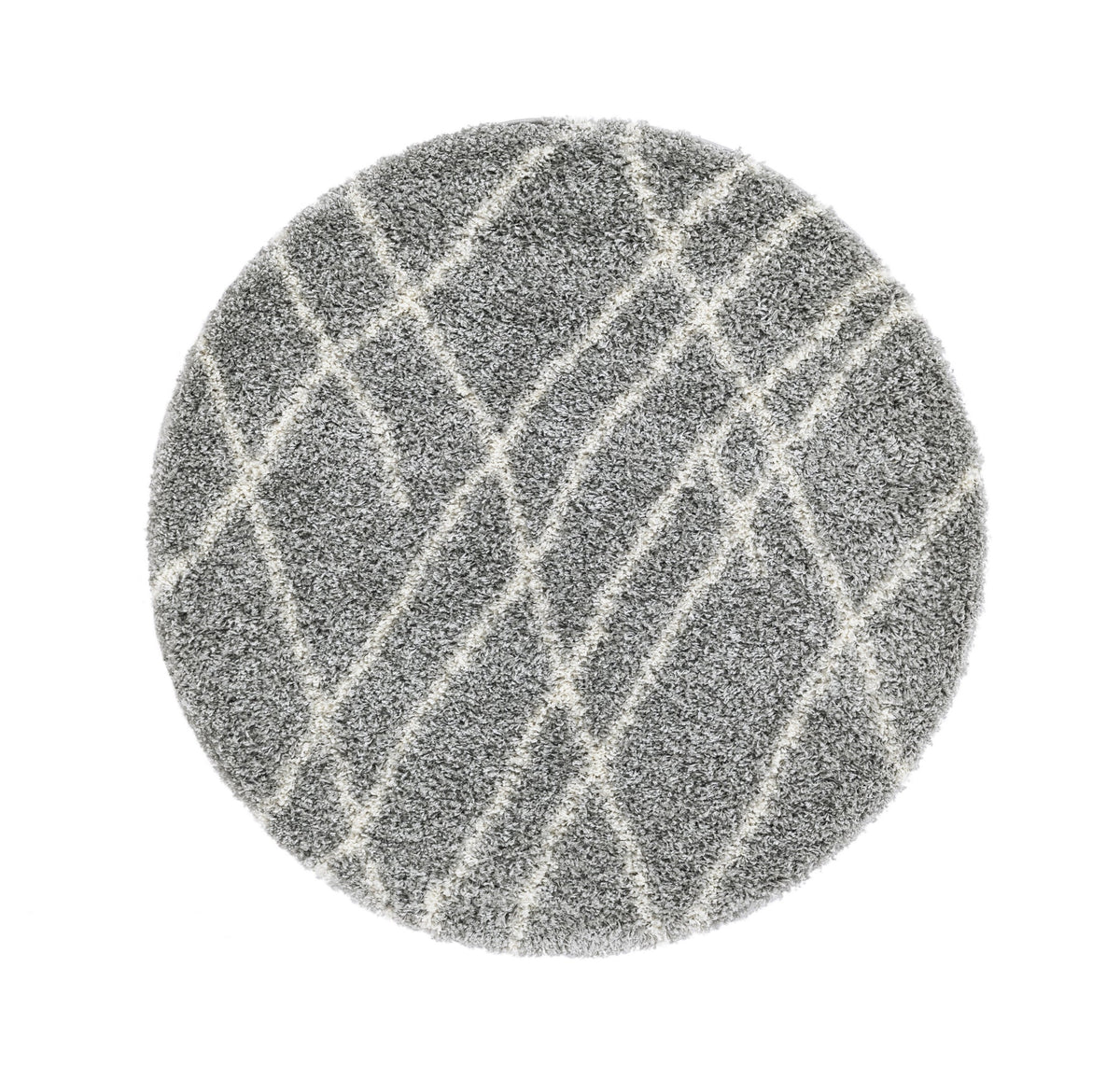 Rund Teppich Lachen Fence in Wolkengrau von Hadorn™ - Lifestyle Image
