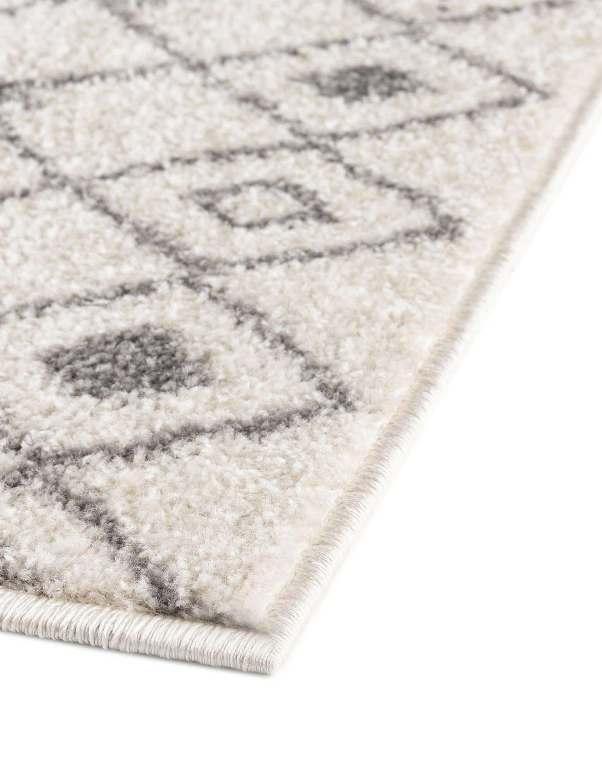 Rechteck Teppich Moroccan Trellis in Elfenbein und Grau von Hadorn™ - Lifestyle Image