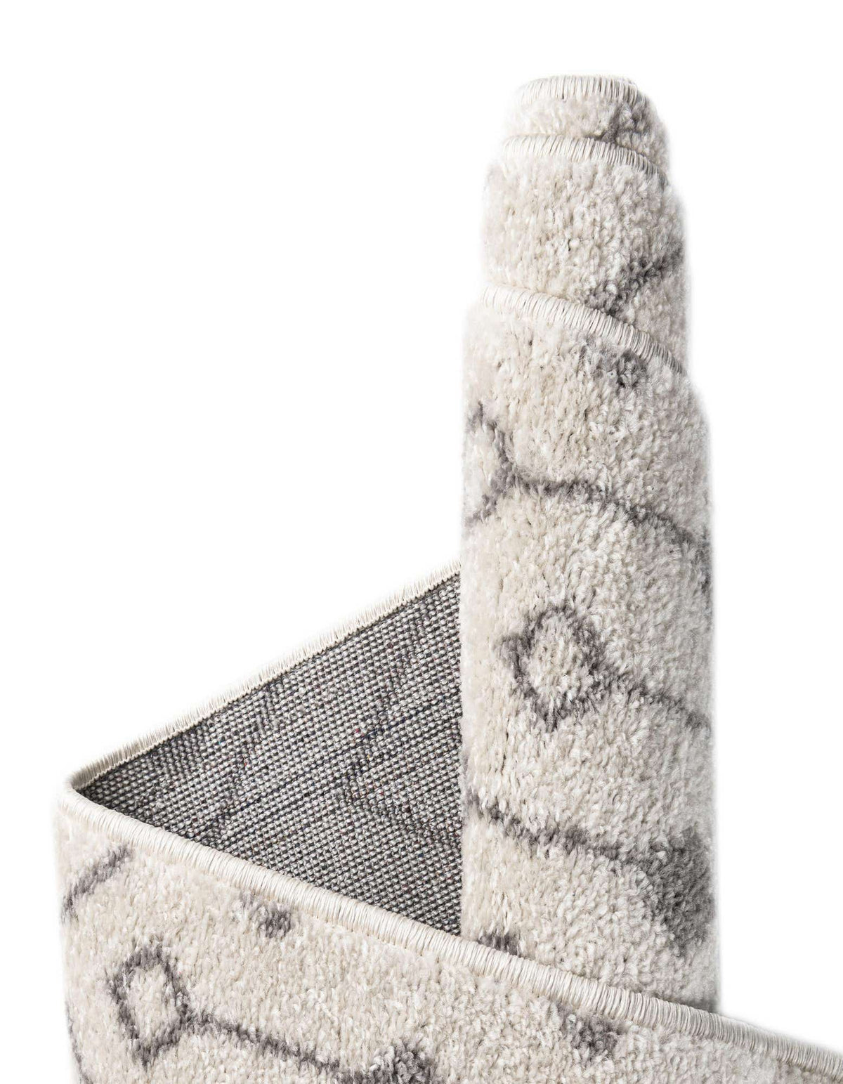 Rechteck Teppich Moroccan Trellis in Elfenbein und Grau von Hadorn™ - Lifestyle Image