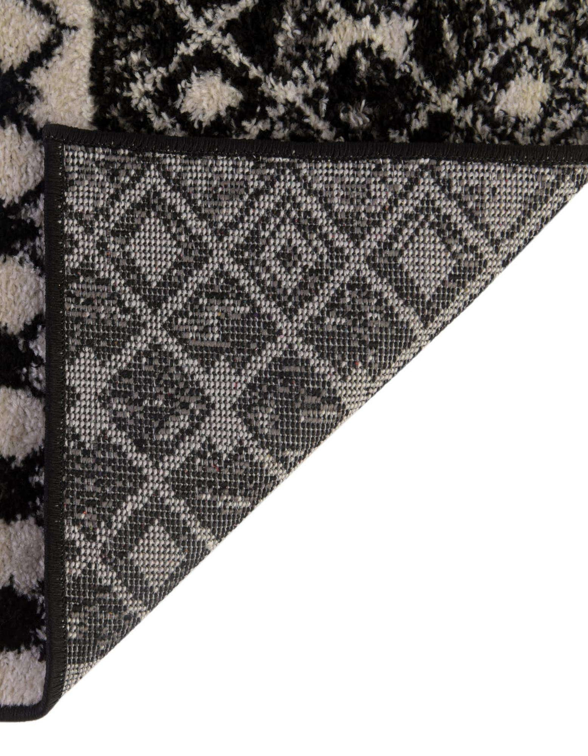 Rechteck Teppich Moroccan Trellis in Schwarz und Weiss von Hadorn™ - Lifestyle Image