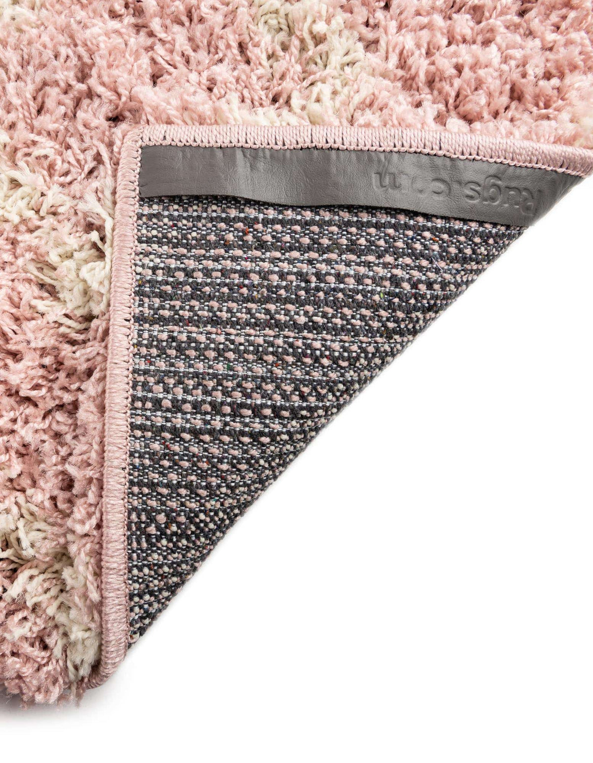 Quadratisch Hochflorteppich Trellis Shag in Hellrosa von Hadorn™ - Lifestyle Image