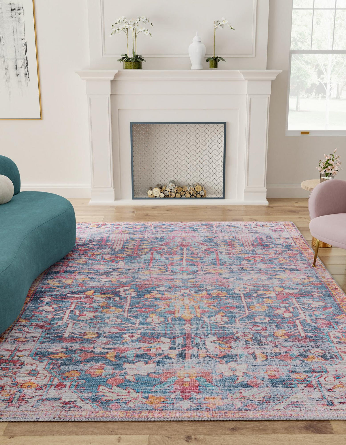 Rechteck Teppich Maahru in Marineblau von Hadorn™ - Lifestyle Image
