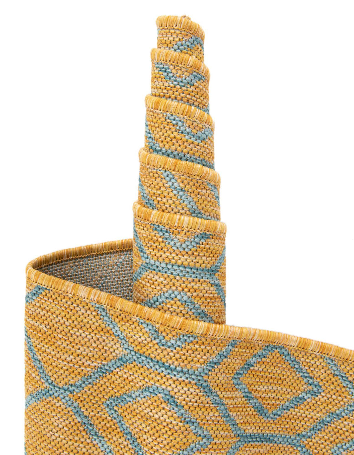 Rund Outdoor Teppich Jill Zarin Outdoor in Gelb von Hadorn™ - Lifestyle Image
