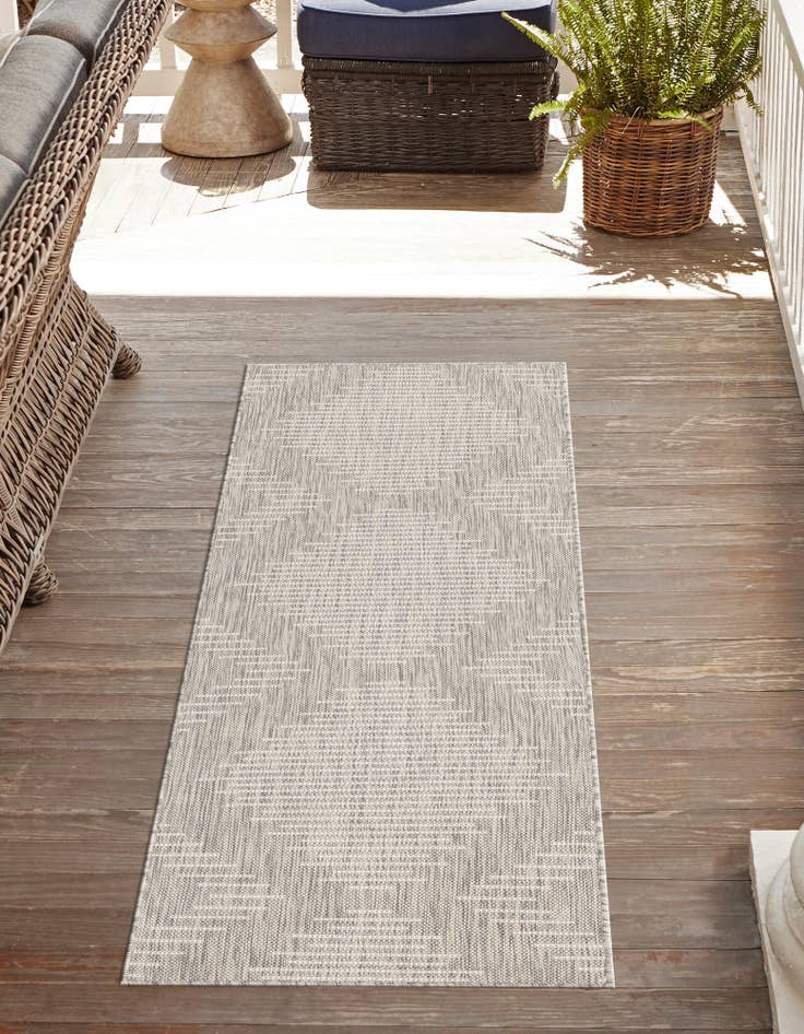 Läufer Outdoor Teppich Tulum Outdoor in Grau von Hadorn™ - Lifestyle Image