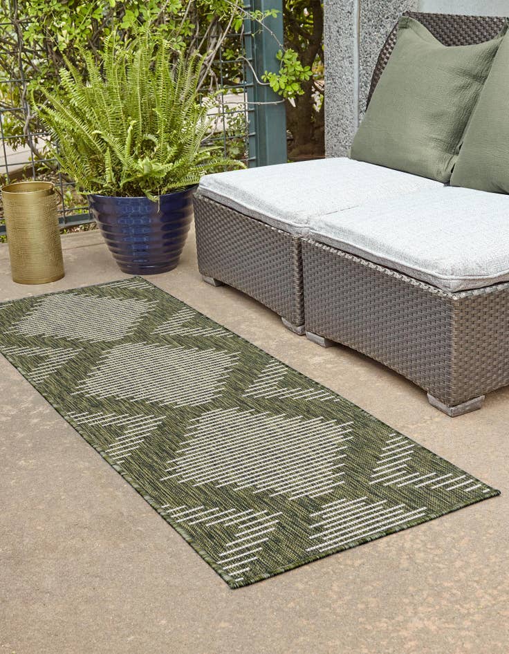Läufer Outdoor Teppich Tulum Outdoor in Grün von Hadorn™ - Lifestyle Image