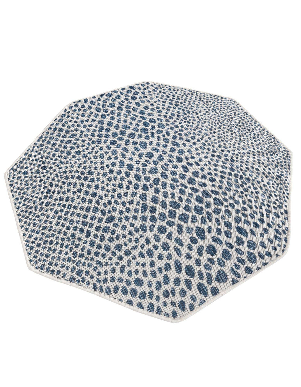 Achteck Outdoor Teppich Tulum Outdoor in Blau von Hadorn™ - Lifestyle Image