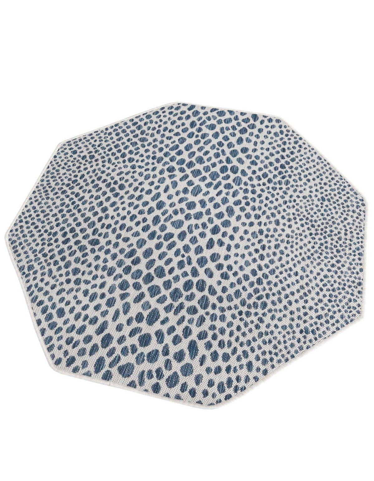 Achteck Outdoor Teppich Tulum Outdoor in Blau von Hadorn™ - Lifestyle Image