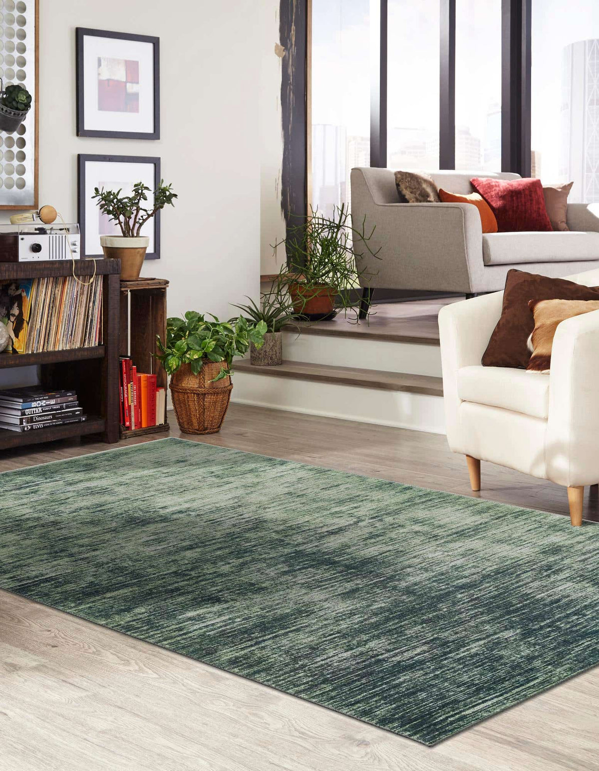 Rechteck Teppich Asha in Grün von Hadorn™ - Lifestyle Image