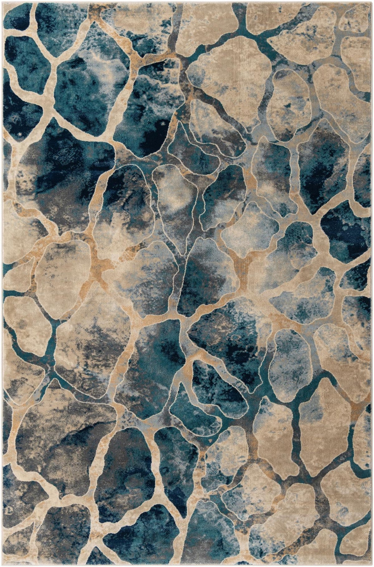 Rechteck Teppich Ethereal in Marineblau von Hadorn™ - Lifestyle Image