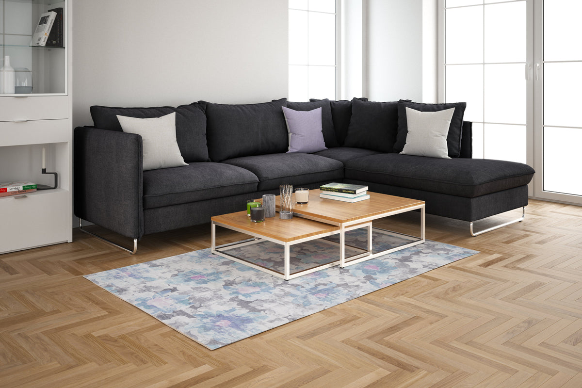 Läufer Teppich Kriens Blossom in Grau von Hadorn™ - Lifestyle Image