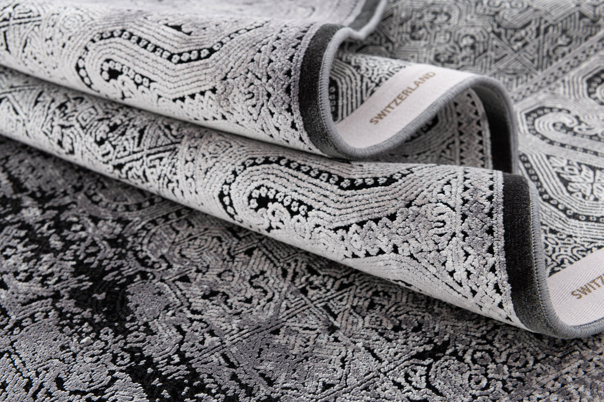 Läufer Luxus Teppich Bad Ragaz in Grau von Hadorn™ - Lifestyle Image