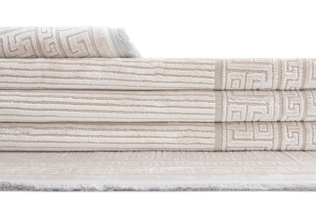 Rechteck Luxus Teppich Chiasso in Weiss von Hadorn™ - Lifestyle Image