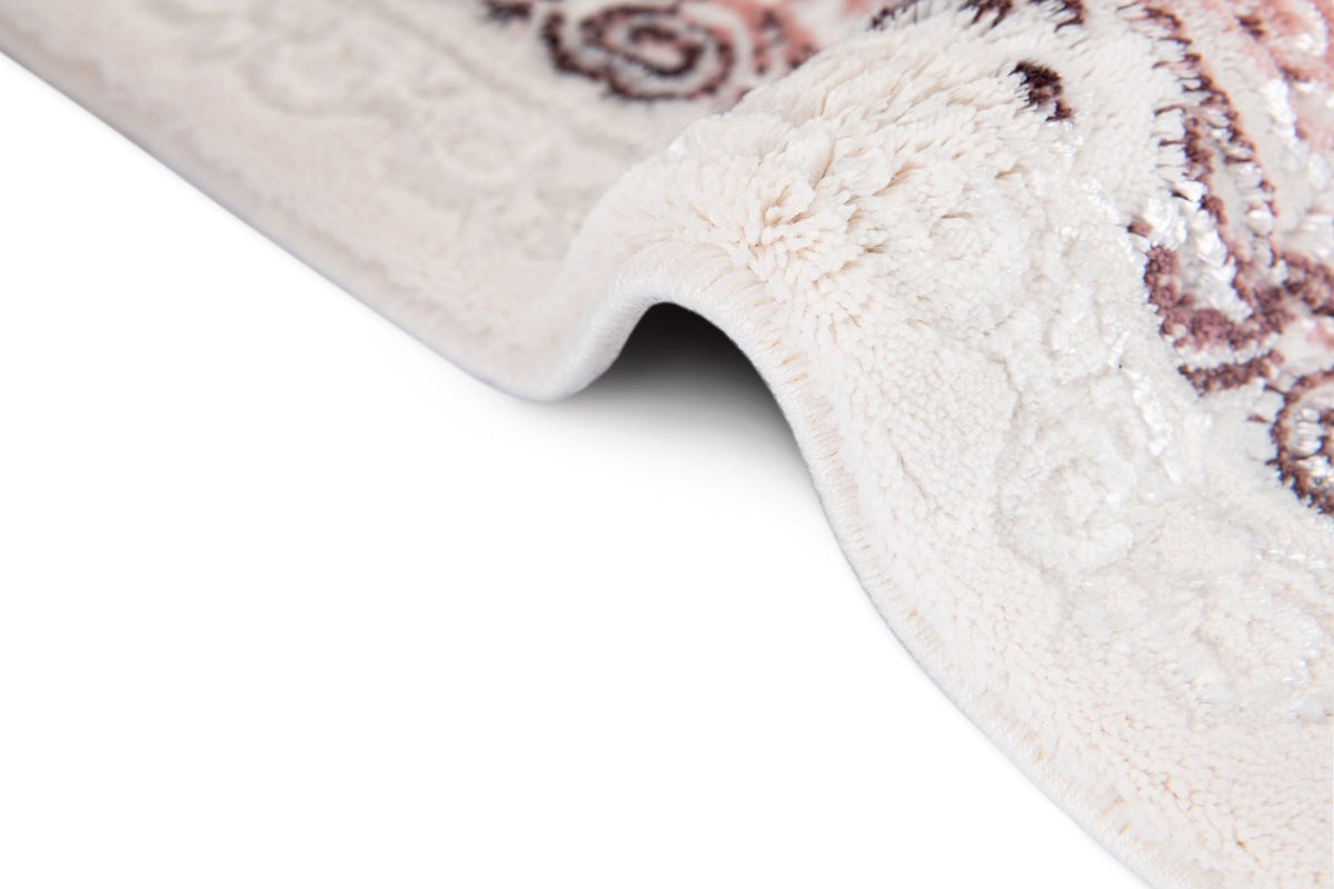 Rund Luxus Teppich Arosa in Weiss von Hadorn™ - Lifestyle Image