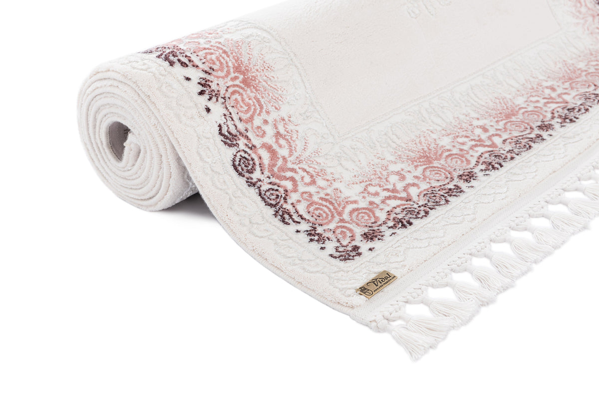 Rund Luxus Teppich Arosa in Weiss von Hadorn™ - Lifestyle Image