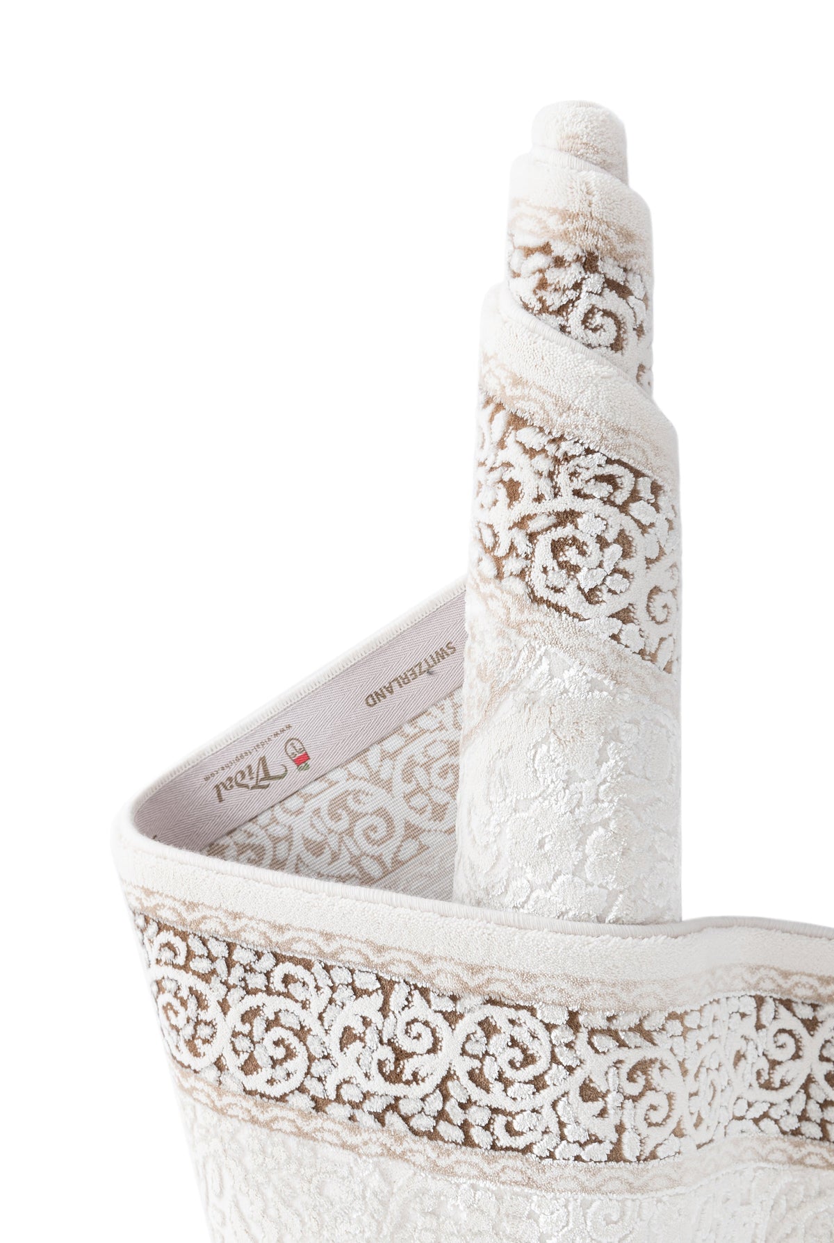 Rund Luxus Teppich Arosa in Weiss von Hadorn™ - Lifestyle Image