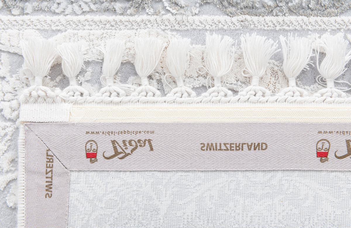 Oval Luxus Teppich Arosa in Weiss von Hadorn™ - Lifestyle Image