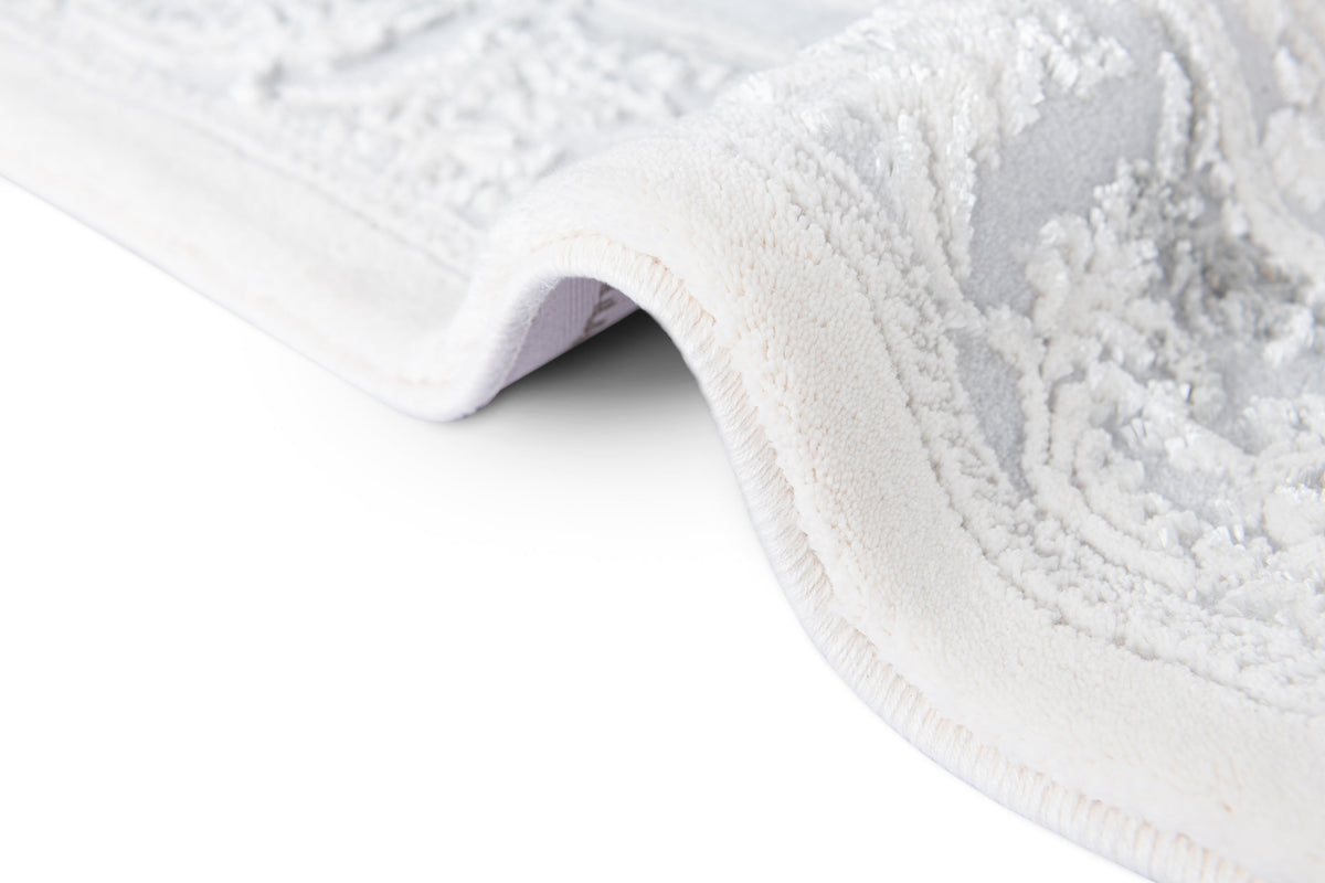 Oval Luxus Teppich Arosa in Weiss von Hadorn™ - Lifestyle Image