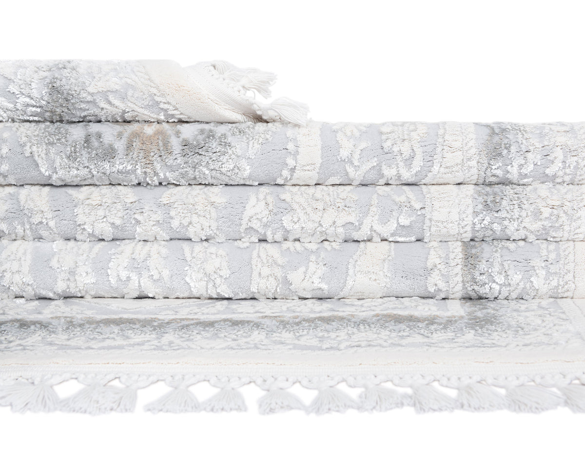 Oval Luxus Teppich Arosa in Weiss von Hadorn™ - Lifestyle Image