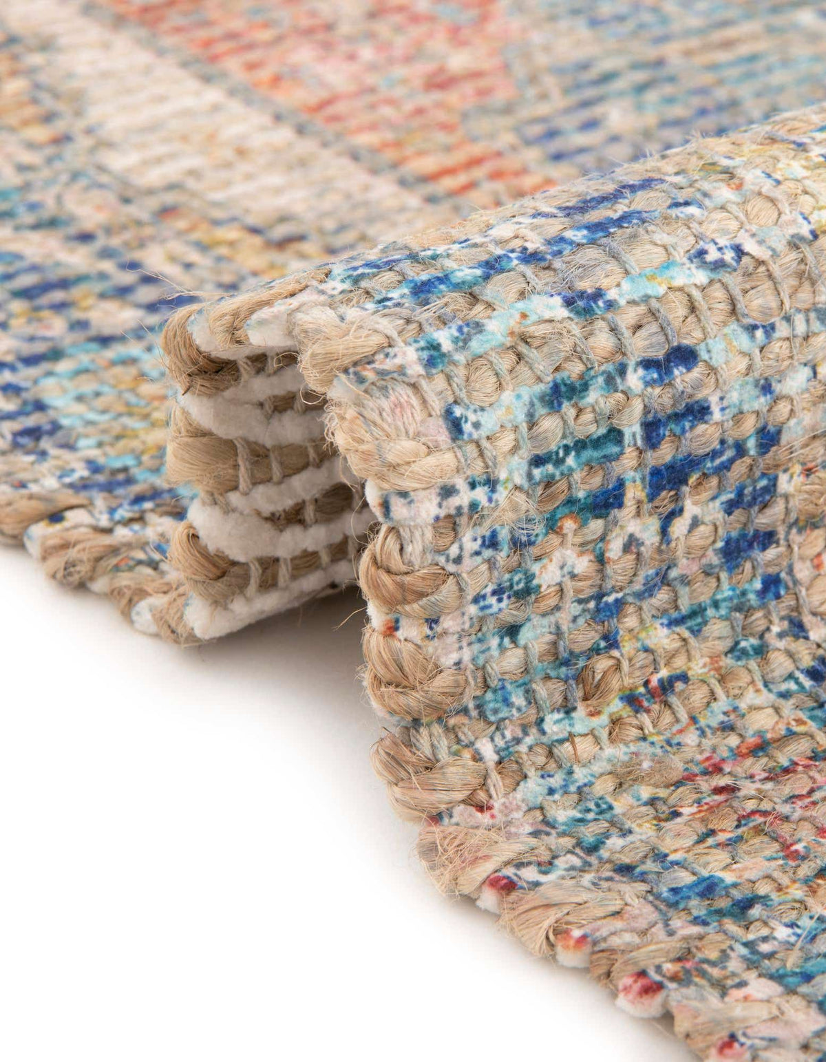 Rechteck Handgeflochten Teppich Chenille Jute in Orangegelb von Hadorn™ - Lifestyle Image