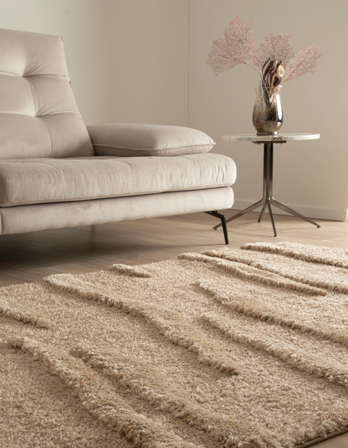 Rechteck Teppich Thun Glacies in Hellbraun von Hadorn™ - Lifestyle Image