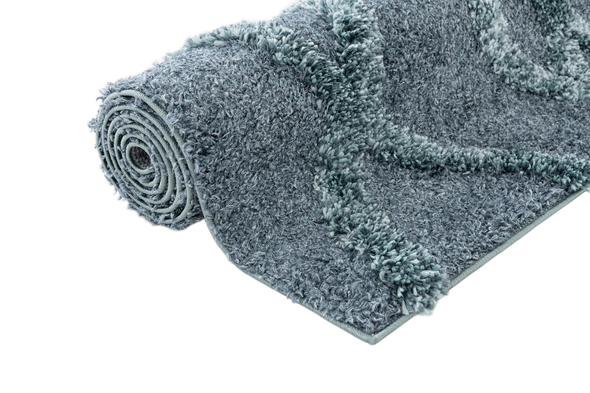 Rechteck Teppich Thun Tribus in Blau von Hadorn™ - Lifestyle Image