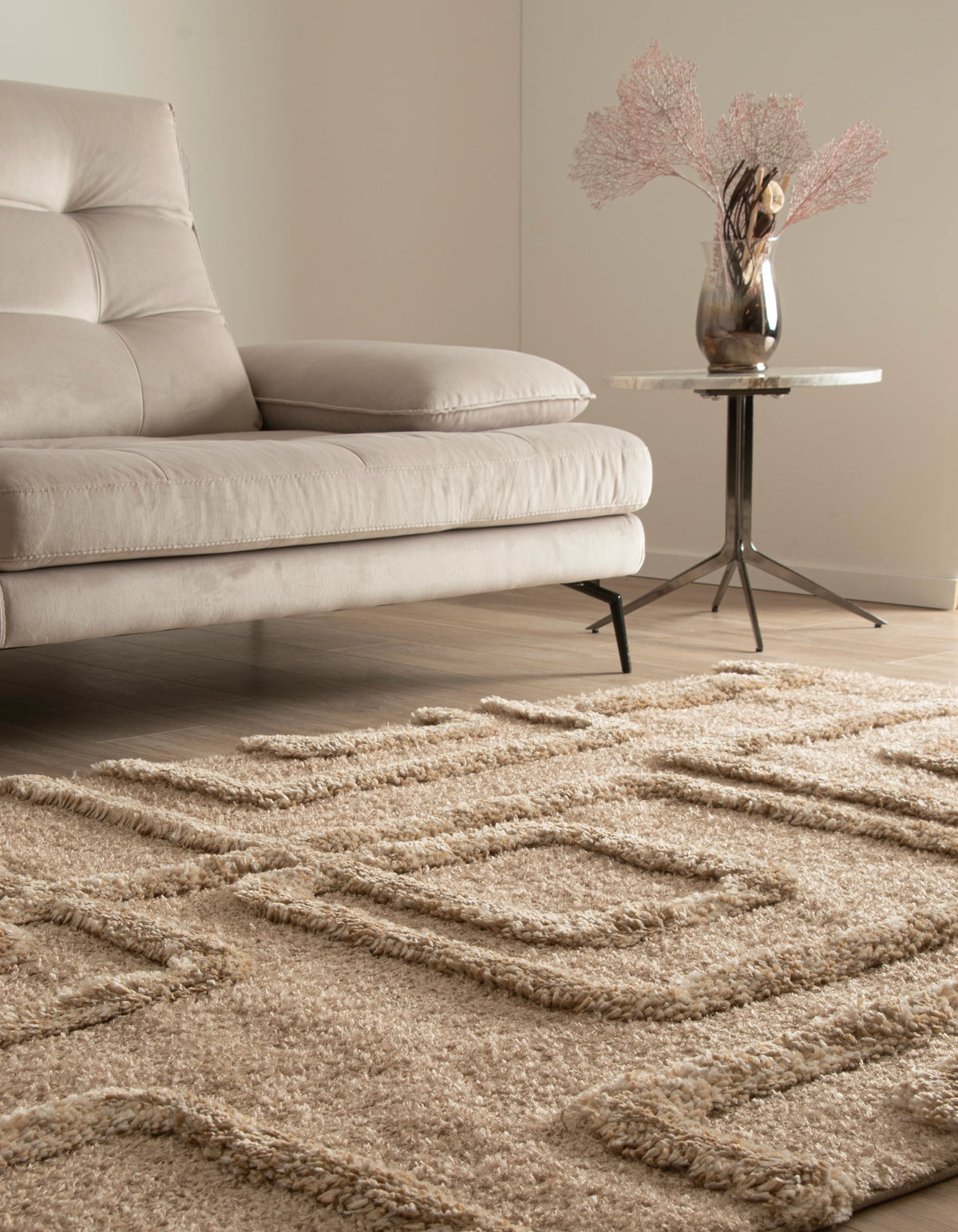 Rechteck Teppich Thun Artem in Hellbraun von Hadorn™ - Lifestyle Image