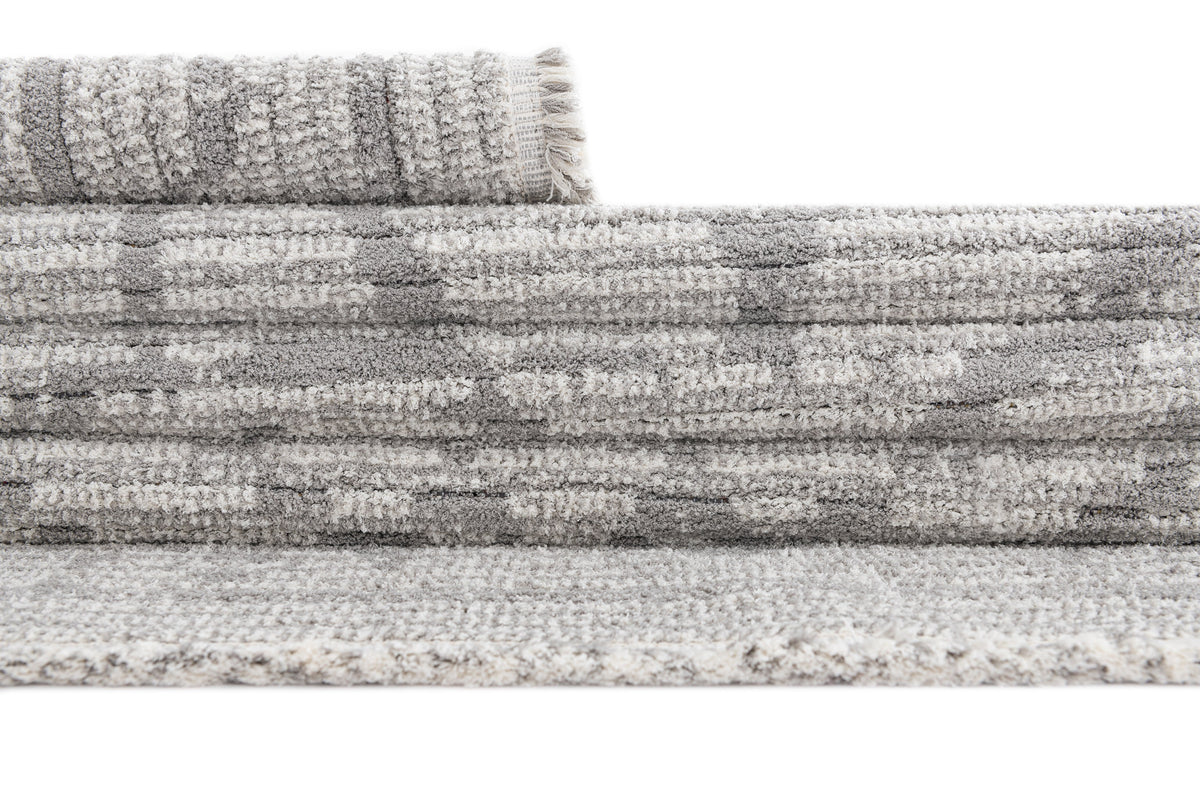 Rechteck Teppich St. Gallen Folklore in Grau von Hadorn™ - Lifestyle Image