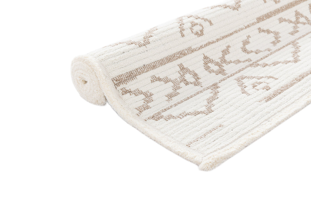 Rechteck Teppich St. Gallen Folklore in Weiss von Hadorn™ - Lifestyle Image