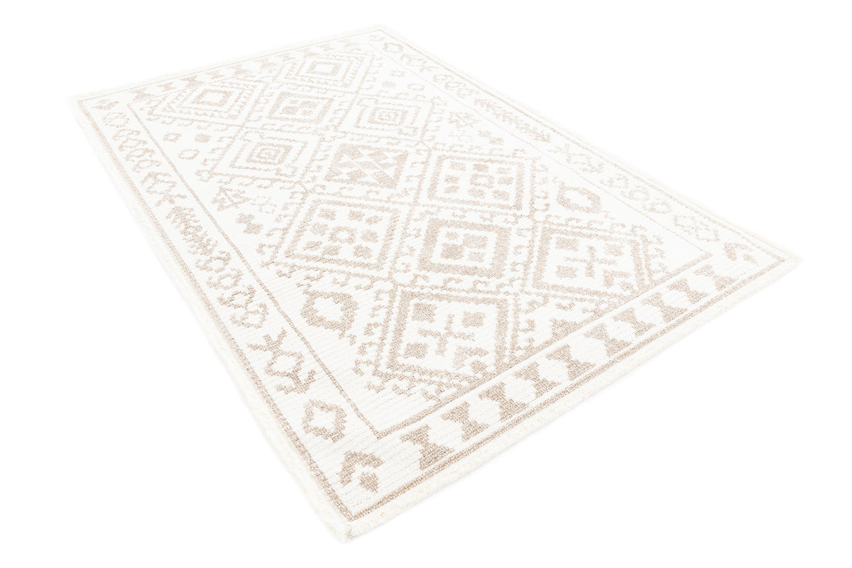 Rechteck Teppich St. Gallen Folklore in Weiss von Hadorn™ - Lifestyle Image
